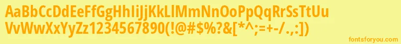 OpenSansCondensedBold Font – Orange Fonts on Yellow Background