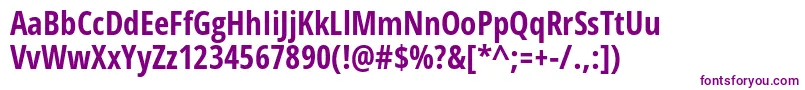 OpenSansCondensedBold Font – Purple Fonts on White Background
