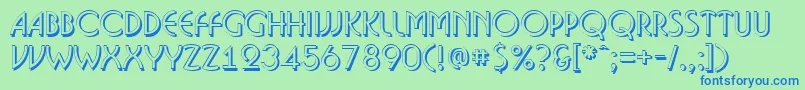 ABosanovash Font – Blue Fonts on Green Background