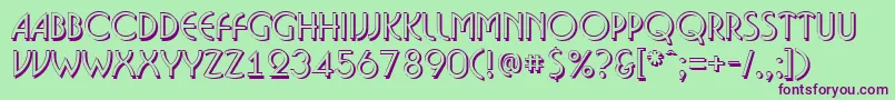 ABosanovash Font – Purple Fonts on Green Background