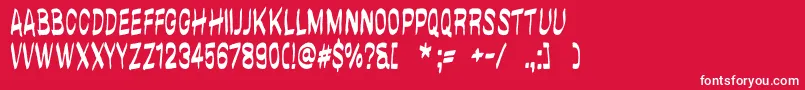 BrushwallRegular Font – White Fonts on Red Background
