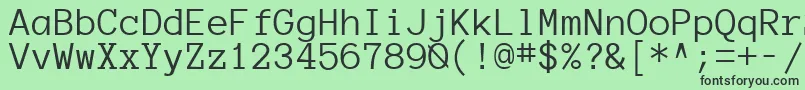 Anonymousregular Font – Black Fonts on Green Background