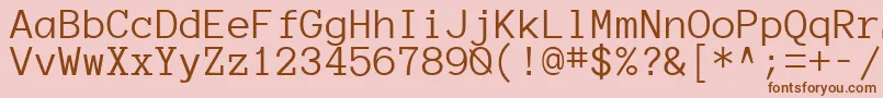 Anonymousregular Font – Brown Fonts on Pink Background