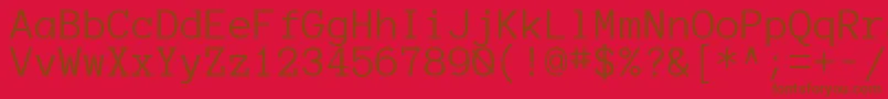 Anonymousregular Font – Brown Fonts on Red Background