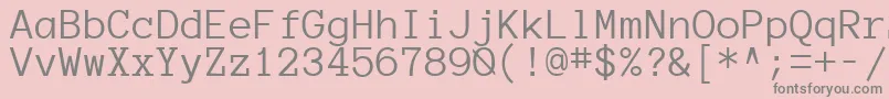 Anonymousregular Font – Gray Fonts on Pink Background