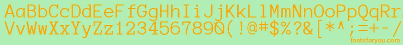 Anonymousregular Font – Orange Fonts on Green Background