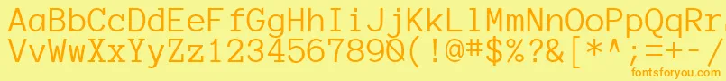 Anonymousregular Font – Orange Fonts on Yellow Background