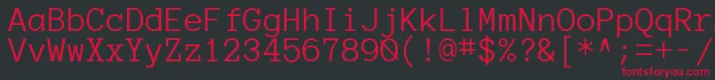 Anonymousregular Font – Red Fonts on Black Background