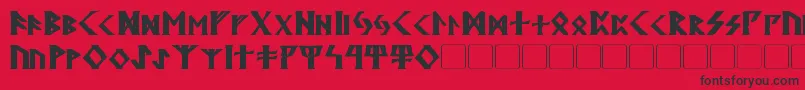 KehdraiBoldフォントについての詳細 フォントKehdraiBold – 赤い背景に黒い文字
