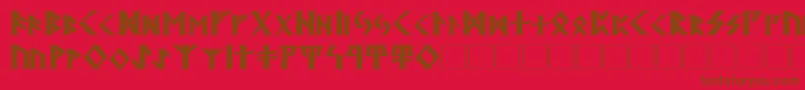 Шрифт KehdraiBold – коричневые шрифты на красном фоне