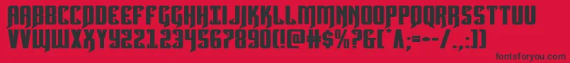 Hawkmoonextraexpand Font – Black Fonts on Red Background