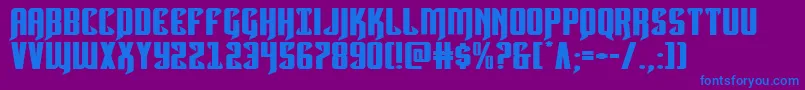 Hawkmoonextraexpand Font – Blue Fonts on Purple Background