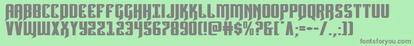 Hawkmoonextraexpand Font – Gray Fonts on Green Background