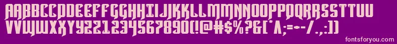 Hawkmoonextraexpand Font – Pink Fonts on Purple Background