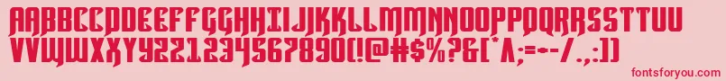 Hawkmoonextraexpand Font – Red Fonts on Pink Background