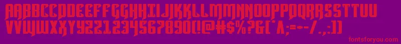 Hawkmoonextraexpand Font – Red Fonts on Purple Background