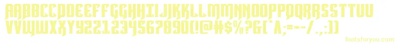 Hawkmoonextraexpand Font – Yellow Fonts on White Background