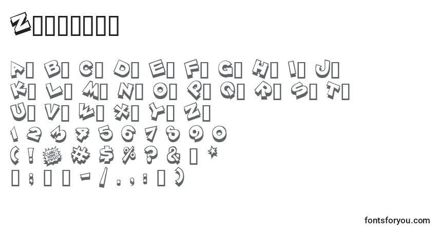 Fuente Zoinkfat - alfabeto, números, caracteres especiales