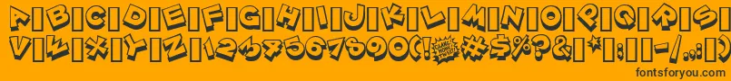 Zoinkfat Font – Black Fonts on Orange Background