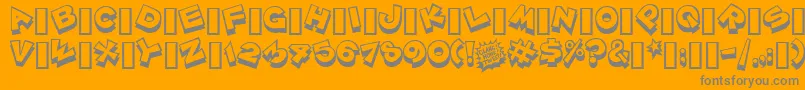 Шрифт Zoinkfat – серые шрифты на оранжевом фоне