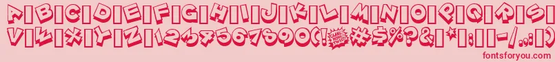Подробнее о шрифте Zoinkfat Шрифт Zoinkfat – красные шрифты на розовом фоне