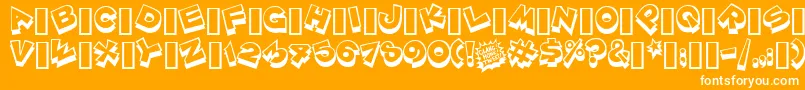 Zoinkfat Font – White Fonts on Orange Background