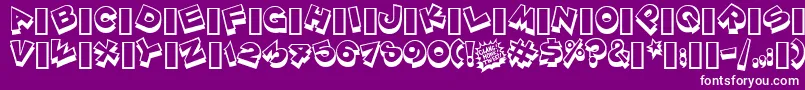 Zoinkfat Font – White Fonts on Purple Background