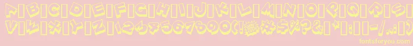 Zoinkfat Font – Yellow Fonts on Pink Background