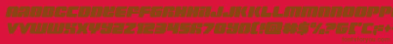 Capricuscondsemistraight Font – Brown Fonts on Red Background