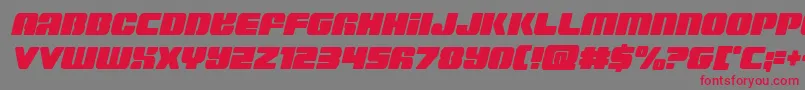 フォントCapricuscondsemistraight – 赤い文字の灰色の背景
