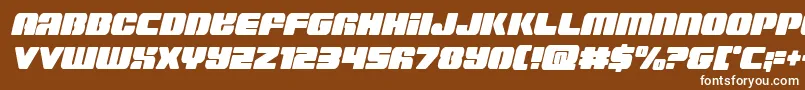 Capricuscondsemistraight Font – White Fonts on Brown Background