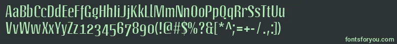 フォントLinotypeoctaneRegular – 黒い背景に緑の文字