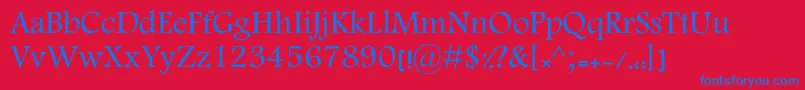 MotkenKElham Font – Blue Fonts on Red Background