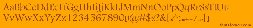 MotkenKElham Font – Brown Fonts on Orange Background