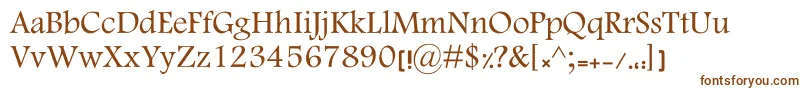Fonte MotkenKElham – fontes marrons em um fundo branco