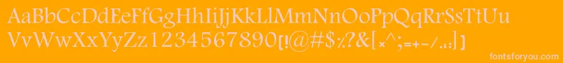 MotkenKElham Font – Pink Fonts on Orange Background