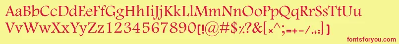 MotkenKElham Font – Red Fonts on Yellow Background