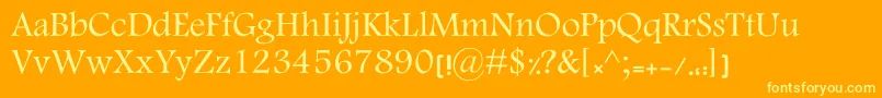 MotkenKElham Font – Yellow Fonts on Orange Background
