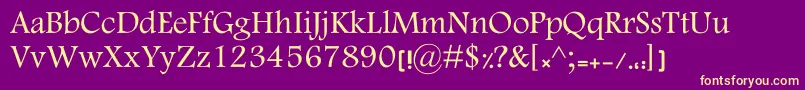 MotkenKElham Font – Yellow Fonts on Purple Background