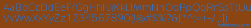 Шрифт MetronLightPro – синие шрифты на коричневом фоне
