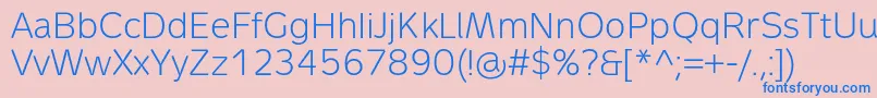 Шрифт MetronLightPro – синие шрифты на розовом фоне
