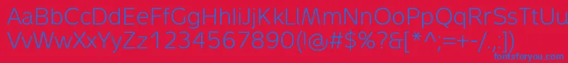 MetronLightPro Font – Blue Fonts on Red Background