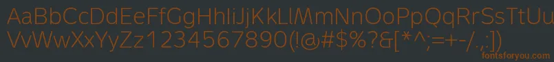 MetronLightPro Font – Brown Fonts on Black Background