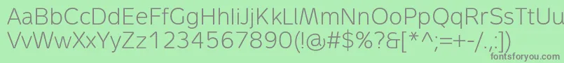 Шрифт MetronLightPro – серые шрифты на зелёном фоне
