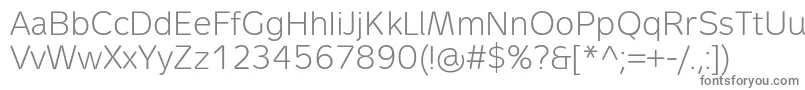 Шрифт MetronLightPro – серые шрифты на белом фоне