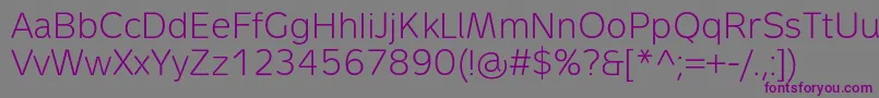 Шрифт MetronLightPro – фиолетовые шрифты на сером фоне
