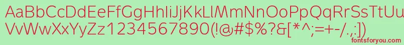 MetronLightPro Font – Red Fonts on Green Background