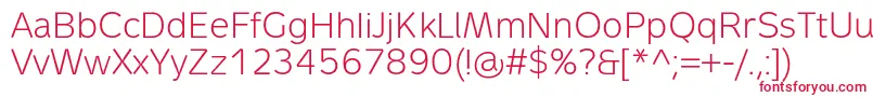 MetronLightPro Font – Red Fonts on White Background