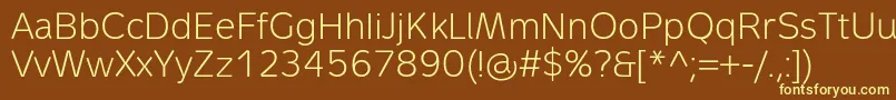 Шрифт MetronLightPro – жёлтые шрифты на коричневом фоне