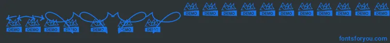 MoskuAlternative Font – Blue Fonts on Black Background